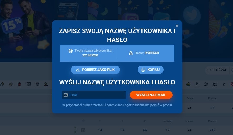 Zapisz login i hasło